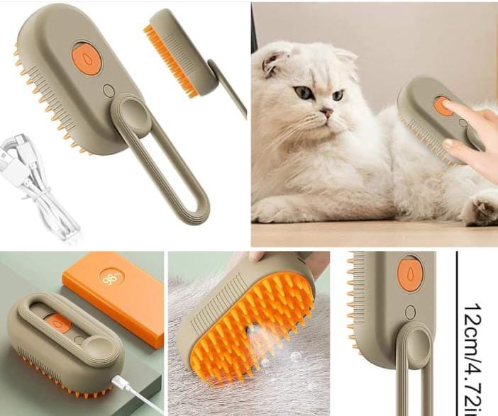 Cepillo Vapor Pro 3 en 1 para Perros y Gatos